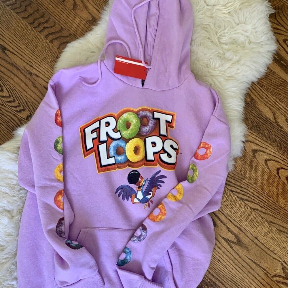 🆕 Kelloggs Froot Loops Hoodie Sweatshirt, Large